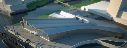 Artist's impression of Riverside Museum where the locomotive will be the focal point, image supplied by Glasgow City Council 